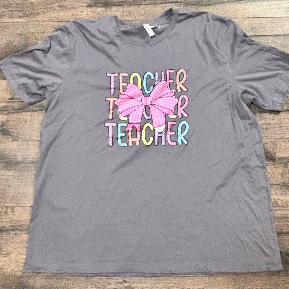 Bella Canvas Gray Teacher tee